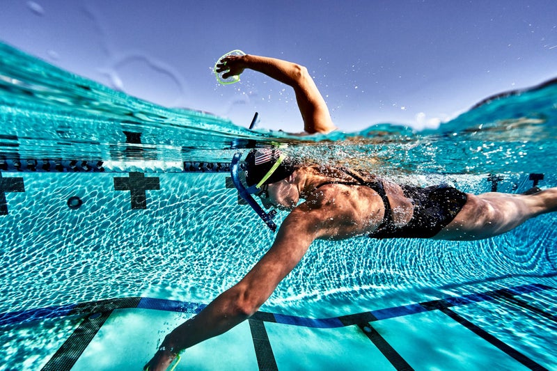 TYR Ultralite Elite Swim Snorkel - Adult Snorkeling Gear for Swimming Training - Ultra-Lightweight and Comfortable for Body Alignment Exercises - Blue - Image 2